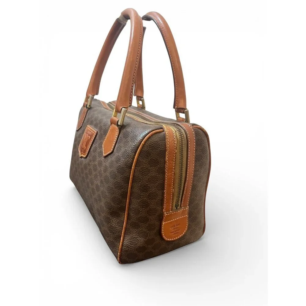 Vintage Celine Macadam Monogram Boston Handbag